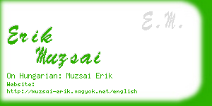 erik muzsai business card